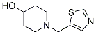 1-Thiazol-5-ylmethyl-piperidin-4-ol Struktur