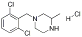 1-(2,6-Dichloro-benzyl)-3-methyl-piperazine hydrochloride Struktur