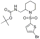 [1-(5-Bromo-thiophene-2-sulfonyl)-piperidin-2-ylmethyl]-carbamic acid tert-butyl ester Struktur