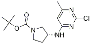 (R)-3-(2-Chloro-6-methyl-pyrimidin-4-ylamino)-pyrrolidine-1-carboxylic acid tert-butyl ester Struktur