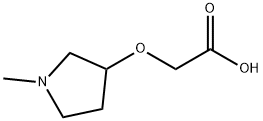 (1-Methyl-pyrrolidin-3-yloxy)-acetic acid Struktur