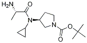 (S)-3-[((S)-2-AMino-propionyl)-cyclopropyl-aMino]-pyrrolidine-1-carboxylic acid tert-butyl ester Struktur