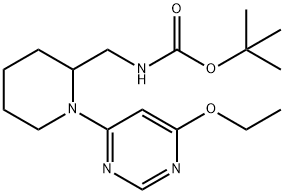 [1-(6-Ethoxy-pyriMidin-4-yl)-piperidin-2-ylMethyl]-carbaMic acid tert-butyl ester Struktur