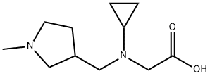 [Cyclopropyl-(1-Methyl-pyrrolidin-3-ylMethyl)-aMino]-acetic acid Struktur