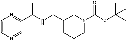 3-[(1-Pyrazin-2-yl-ethylaMino)-Methyl]-piperidine-1-carboxylic acid tert-butyl ester Struktur