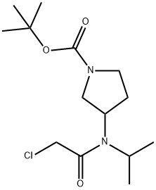 3-[(2-Chloro-acetyl)-isopropyl-aMino]-pyrrolidine-1-carboxylic acid tert-butyl ester Struktur