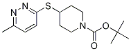 4-(6-Methyl-pyridazin-3-ylsulfanyl)
-piperidine-1-carboxylic acid tert-
butyl ester Struktur