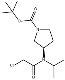 (R)-3-[(2-Chloro-acetyl)-isopropyl-aMino]-pyrrolidine-1-carboxylic acid tert-butyl ester Struktur