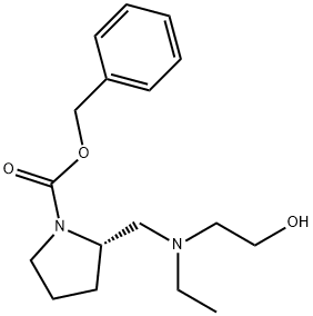 (S)-2-{[Ethyl-(2-hydroxy-ethyl)-aMino]-Methyl}-pyrrolidine-1-carboxylic acid benzyl ester Struktur