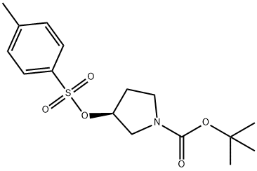 (S)-3-(Toluene-4-sulfonyloxy)-pyrrolidine-1-carboxylic acid tert-butyl ester Struktur