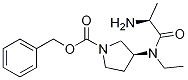 (S)-3-[((S)-2-AMino-propionyl)-ethyl-aMino]-pyrrolidine-1-carboxylic acid benzyl ester Struktur