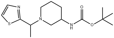 [1-(1-Thiazol-2-yl-ethyl)-piperidin-3-yl]-carbaMic acid tert-butyl ester Struktur