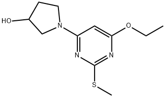 1-(6-Ethoxy-2-Methylsulfanyl-pyriMidin-4-yl)-pyrrolidin-3-ol Struktur