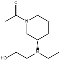 1-{(S)-3-[Ethyl-(2-hydroxy-ethyl)-aMino]-piperidin-1-yl}-ethanone Struktur