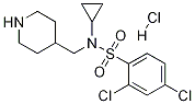 2,4-Dichloro-N-cyclopropyl-N-piperidin-4-ylMethyl-benzenesulfonaMide hydrochloride Struktur