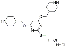 2-Methylsulfanyl-4,6-bis-(piperidin-4-ylMethoxy)-pyriMidine dihydrochloride Struktur