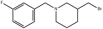 3-BroMoMethyl-1-(3-fluoro-benzyl)-piperidine Struktur