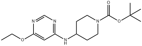 4-(6-Ethoxy-pyriMidin-4-ylaMino)-piperidine-1-carboxylic acid tert-butyl ester Struktur