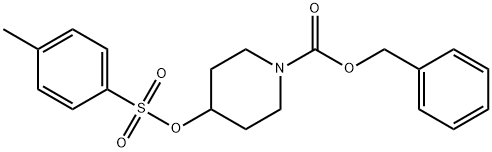 4-(Toluene-4-sulfonyloxy)-piperidine-1-carboxylic acid benzyl ester Struktur