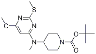 4-[(6-Methoxy-2-Methylsulfanyl-pyriMidin-4-yl)-Methyl-aMino]-piperidine-1-carboxylic acid tert-butyl ester Struktur