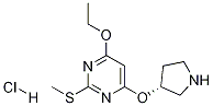 4-Ethoxy-2-Methylsulfanyl-6-((R)-pyrrolidin-3-yloxy)-pyriMidine hydrochloride Struktur