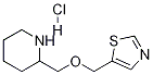 2-(Thiazol-5-ylmethoxymethyl)-piperidine hydrochloride Struktur