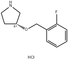 (R)-3-(2-Fluoro-benzyloxy)-pyrrolidine hydrochloride Struktur