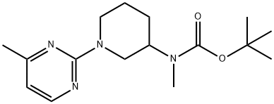 Methyl-[1-(4-methyl-pyrimidin-2-yl)-piperidin-3-yl]-carbamic acid tert-butyl ester Struktur