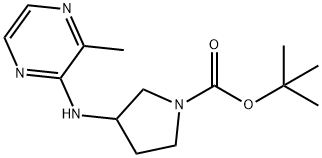 3-(3-Methyl-pyrazin-2-ylamino)-pyrrolidine-1-carboxylic acid tert-butyl ester Struktur