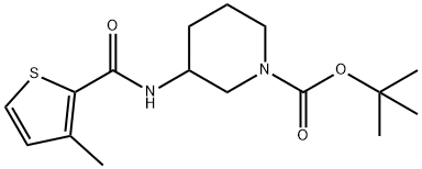 3-[(3-Methyl-thiophene-2-carbonyl)-amino]-piperidine-1-carboxylic acid tert-butyl ester Struktur