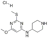 (6-Methoxy-2-Methylsulfanyl-pyriMidin-4-yl)-piperidin-4-yl-aMine hydrochloride Struktur