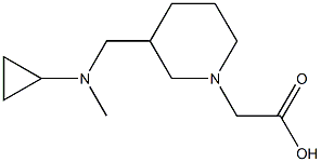 {3-[(Cyclopropyl-Methyl-aMino)-Methyl]-piperidin-1-yl}-acetic acid Struktur