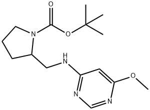 2-[(6-Methoxy-pyriMidin-4-ylaMino)-Methyl]-pyrrolidine-1-carboxylic acid tert-butyl ester Struktur