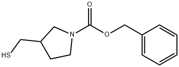 3-MercaptoMethyl-pyrrolidine-1-carboxylic acid benzyl ester Struktur