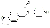 Benzo[1,3]dioxol-5-ylMethyl-piperidin-4-yl-aMine hydrochloride Struktur