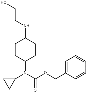 Cyclopropyl-[4-(2-hydroxy-ethylaMino)-cyclohexyl]-carbaMic acid benzyl ester Struktur