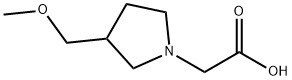 (3-MethoxyMethyl-pyrrolidin-1-yl)-acetic acid Struktur