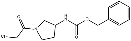 [1-(2-Chloro-acetyl)-pyrrolidin-3-yl]-carbaMic acid benzyl ester Struktur