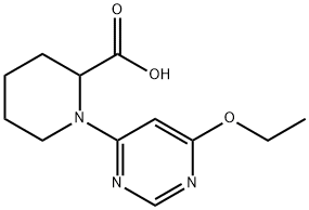 1-(6-Ethoxy-pyriMidin-4-yl)-piperidine-2-carboxylic acid Struktur