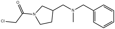 1-{3-[(Benzyl-Methyl-aMino)-Methyl]-pyrrolidin-1-yl}-2-chloro-ethanone Struktur