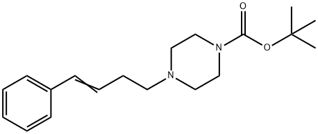 4-((E)-4-Phenyl-but-3-enyl)-piperazine-1-carboxylic acid tert-butyl ester Struktur