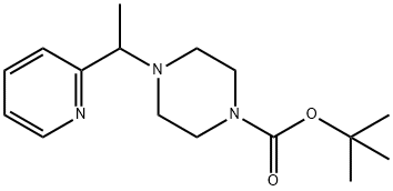 4-(1-Pyridin-2-yl-ethyl)-piperazine-1-carboxylic acid tert-butyl ester Struktur