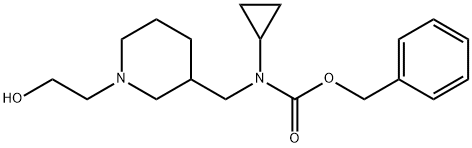 Cyclopropyl-[1-(2-hydroxy-ethyl)-piperidin-3-ylMethyl]-carbaMic acid benzyl ester Struktur