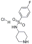 4-fluoro-N-piperidin-4-ylbenzenesulfonamide hydrochloride Struktur