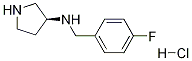 (4-Fluoro-benzyl)-(S)-pyrrolidin-3-yl-amine hydrochloride Struktur