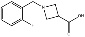 1-(2-Fluoro-benzyl)-azetidine-3-carboxylic acid Struktur