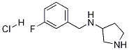 (3-Fluoro-benzyl)-pyrrolidin-3-yl-amine hydrochloride Struktur