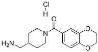 (4-AMinoMethyl-piperidin-1-yl)-(2,3-dihydro-benzo[1,4]dioxin-6-yl)-Methanone hydrochloride Struktur