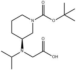 (S)-3-(CarboxyMethyl-isopropyl-aMino)-piperidine-1-carboxylic acid tert-butyl ester Struktur