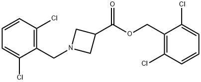 1-(2,6-Dichloro-benzyl)-azetidine-3-carboxylic acid 2,6-dichloro-benzyl ester Struktur